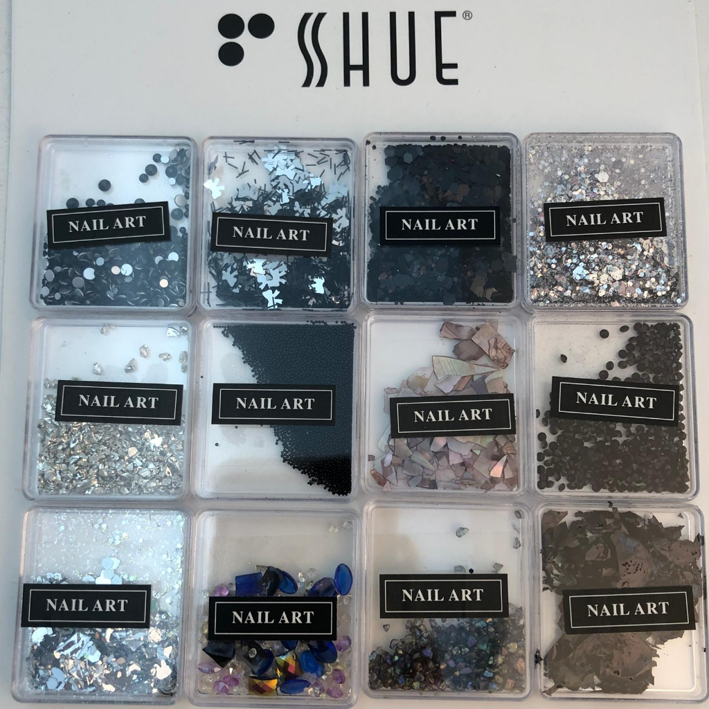 SHUE - 12 MINI BOX NAIL CHARM DECORATIONS - GOTH