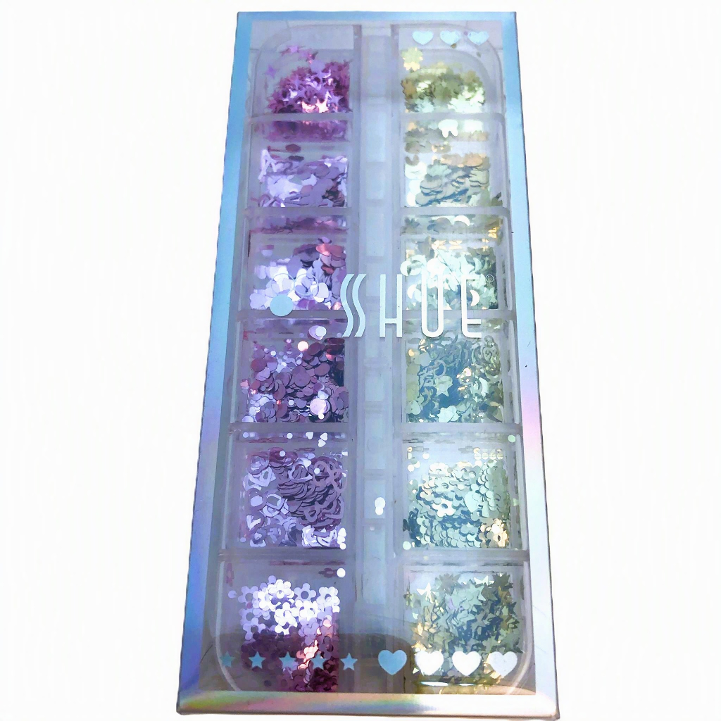 SHUE - 12 GLIDS SEQUINS MIX - GOLD/PINK