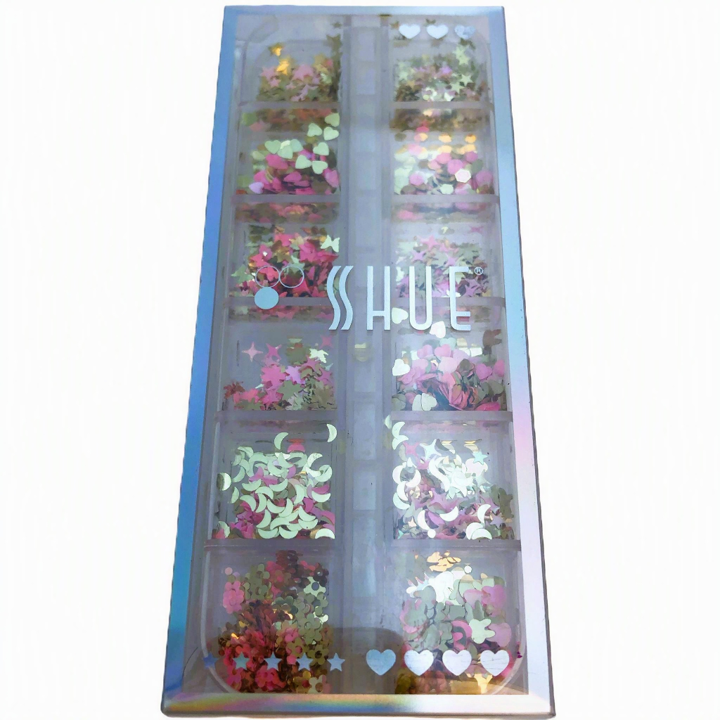 SHUE - 12 GLIDS SEQUINS MIX - GOLD/PINK