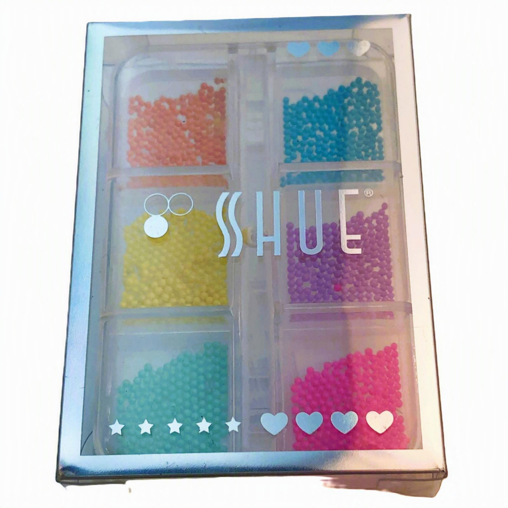 SHUE - 6 GLIDS CAVIAR NAIL DECAL BEADS - ASSORTED COLOR