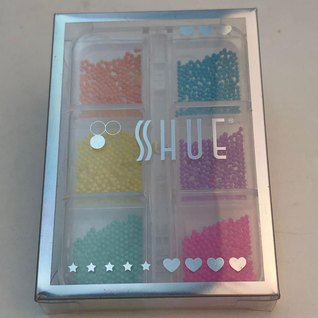 SHUE - 6 GLIDS CAVIAR NAIL DECAL BEADS - ASSORTED COLOR