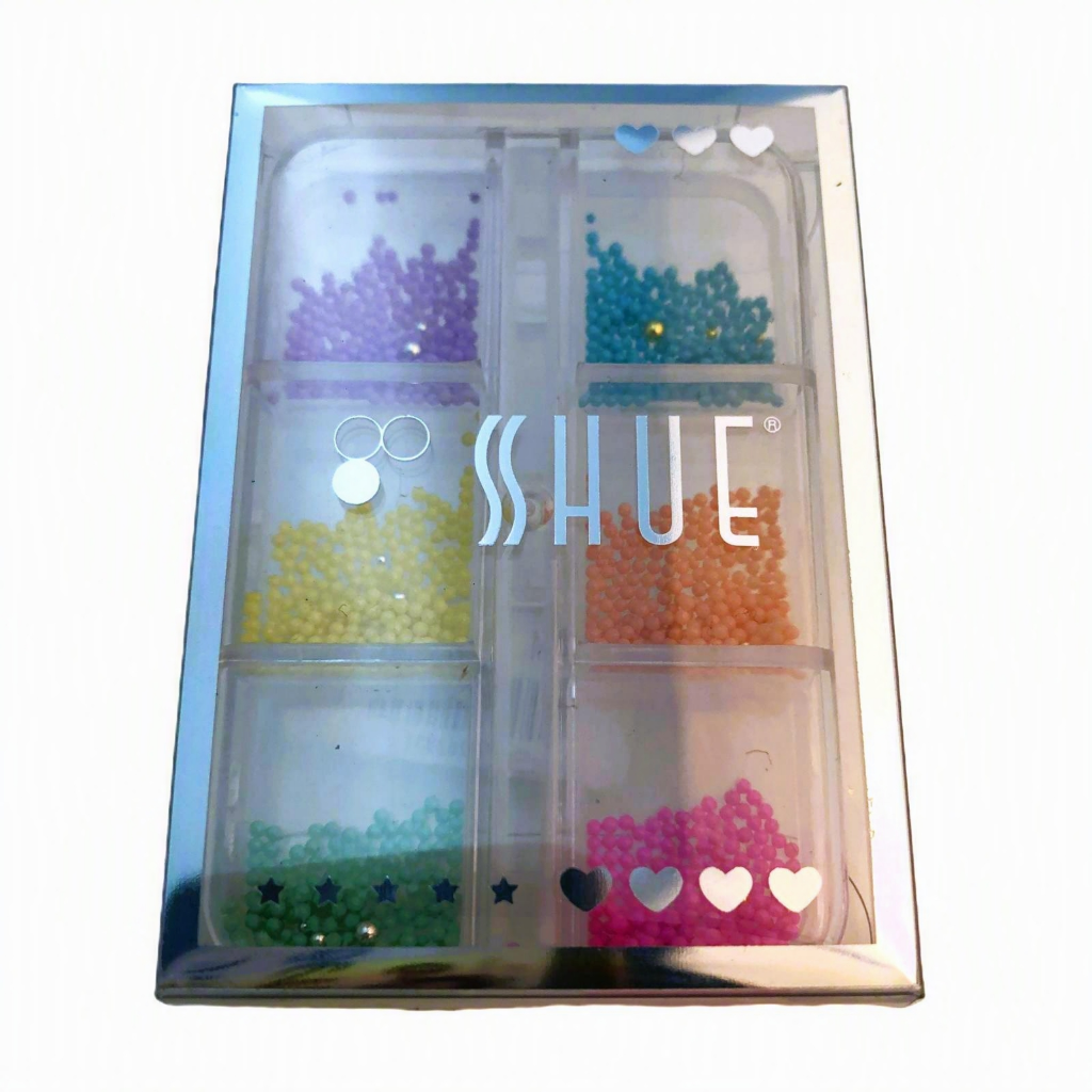 SHUE - 6 GLIDS CAVIAR NAIL DECAL BEADS - ASSORTED COLOR