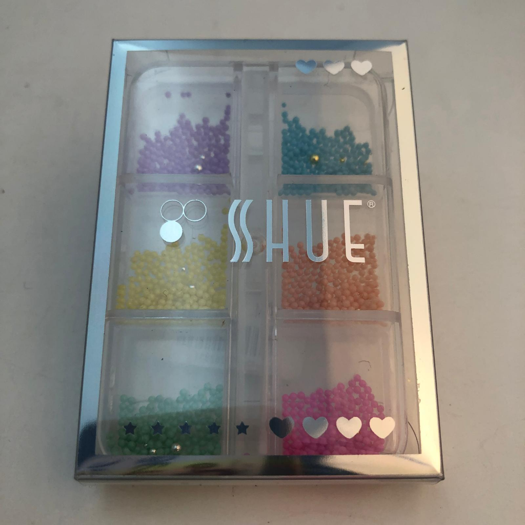 SHUE - 6 GLIDS CAVIAR NAIL DECAL BEADS - ASSORTED COLOR