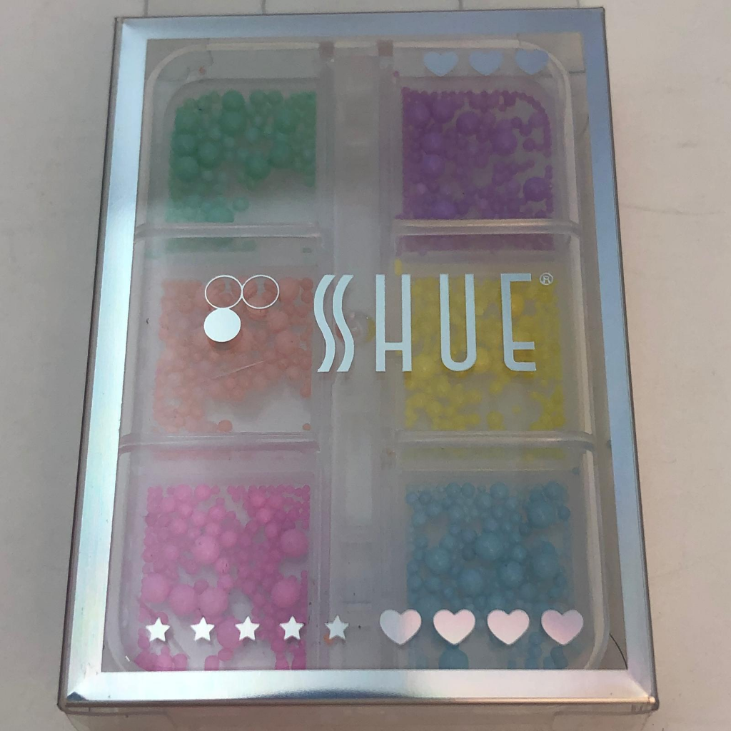 SHUE - 6 GLIDS CAVIAR NAIL DECAL BEADS - ASSORTED COLOR/SIZE