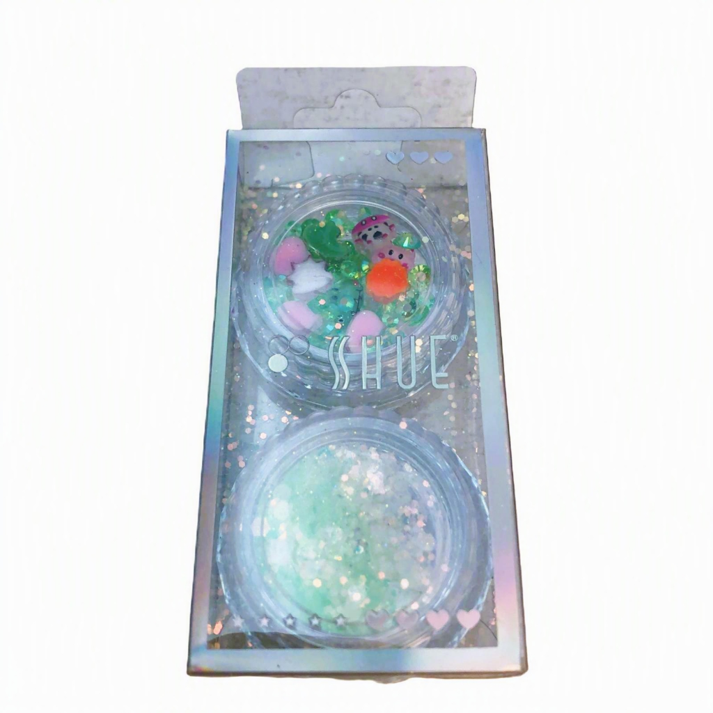 SHUE - 2CT NAIL DECO GLITTER SEQUINS - LT GREEN