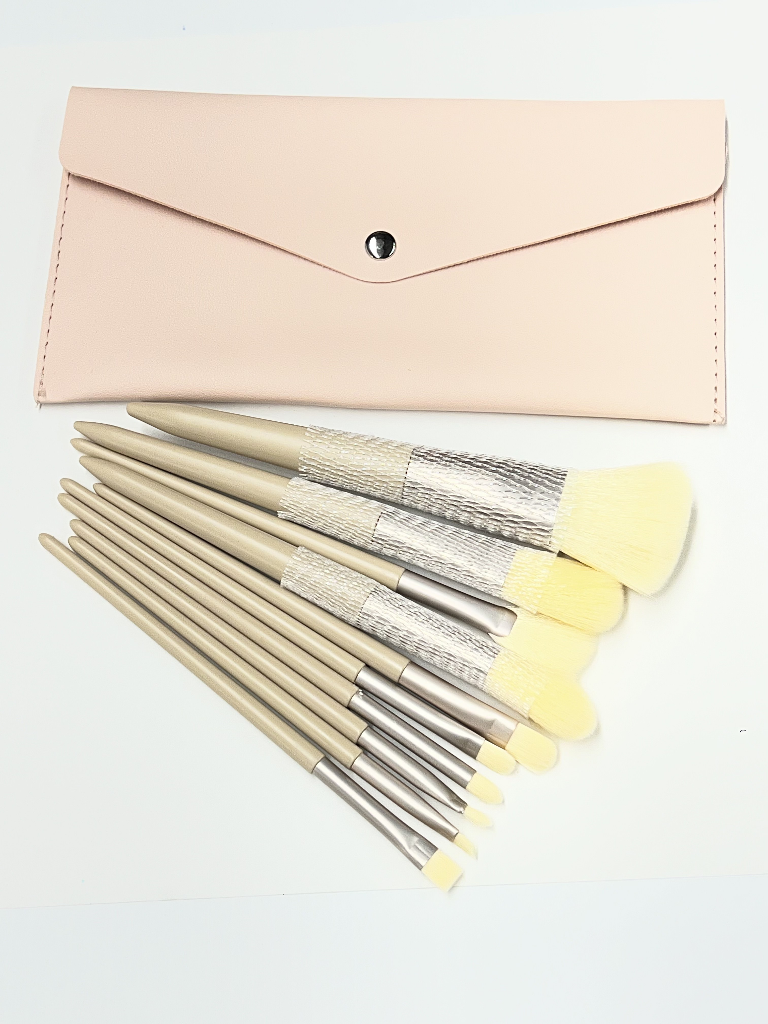 10PC BRUSH SET WITH POUCH