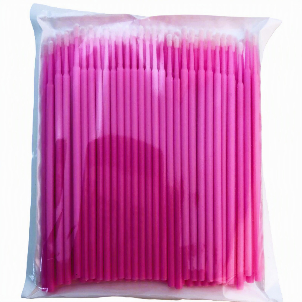100PC MICRO APPLICATOR APPLICATOR BRUSH - PINK