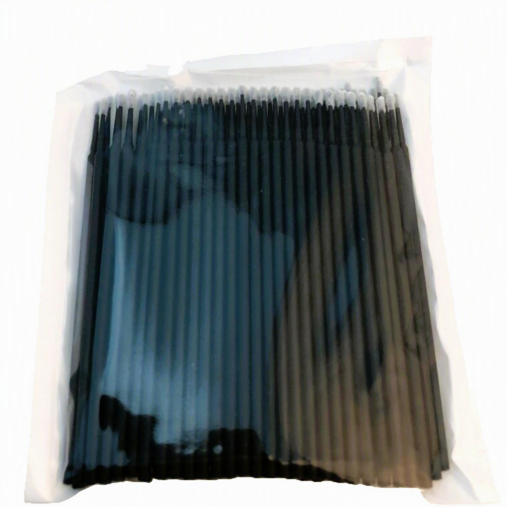 100PC MICRO APPLICATOR APPLICATOR BRUSH - BLACK
