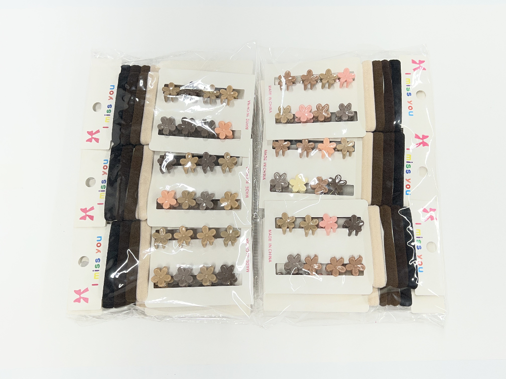 HAIR CLIP-MINI8PC-FLOWER