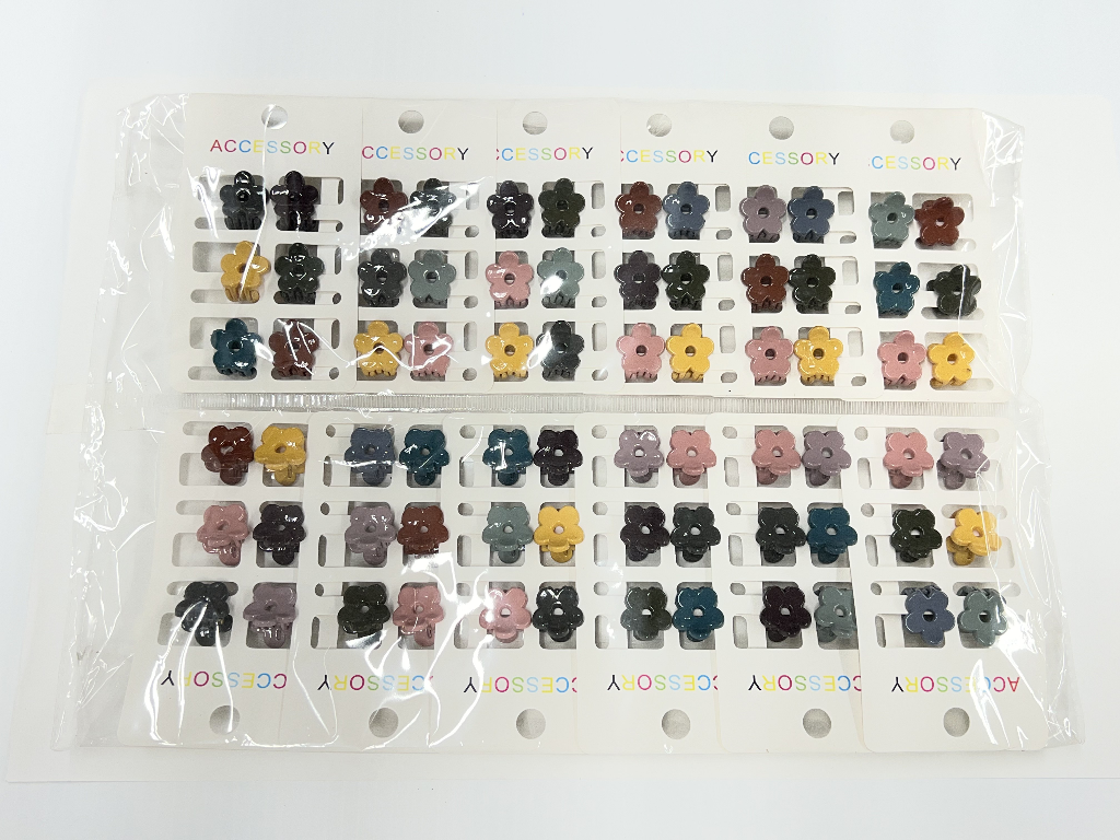HAIR CLIP MINI 6PC-FLOWER