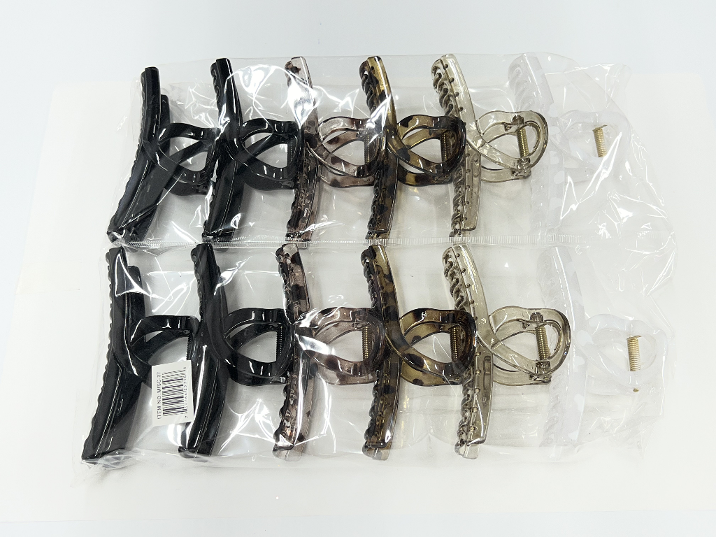 HAIR CLIP-LEOPARD 3COLOR MIX-LARGE