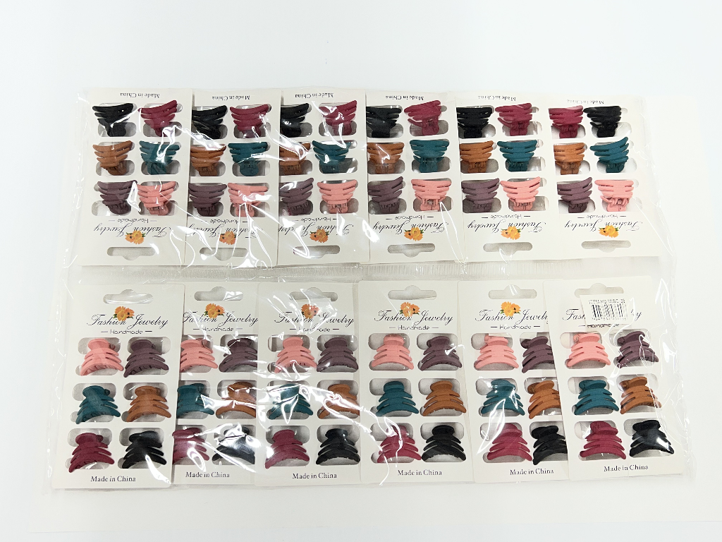 HAIR CLIP-MINI6PC-COLOR MIX
