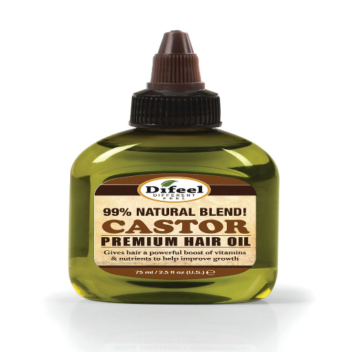 DIFEEL HAIR OIL 2.5OZ - CASTOR OIL (12PC)