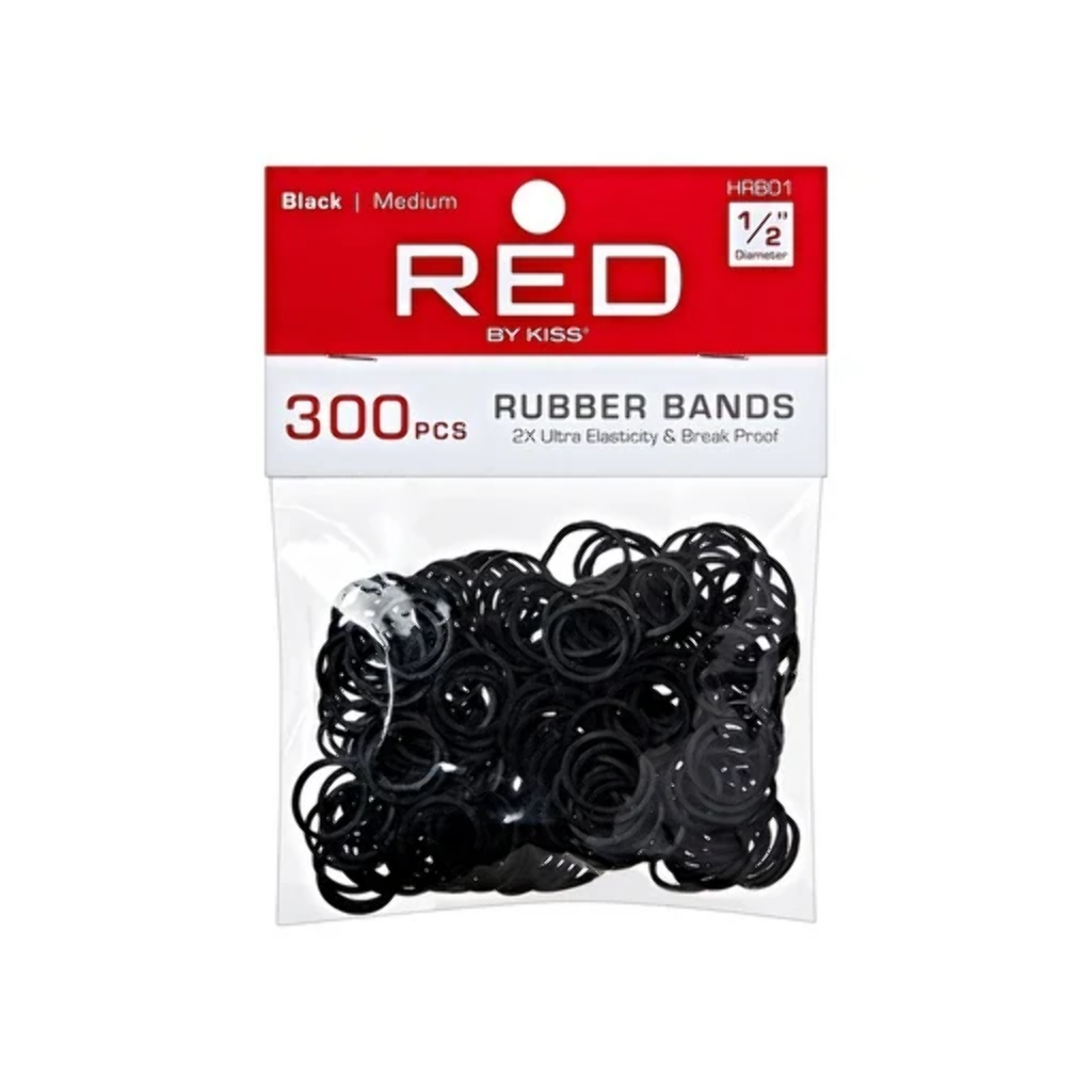 RED RUBBER BAND BLACK MEDIUM 1/2IN (300PCS/PK)