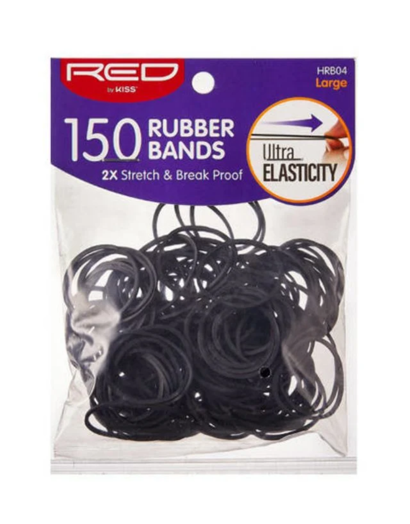 RED RUBBER BAND BLACK LARGE 1IN (150PCS/PK)