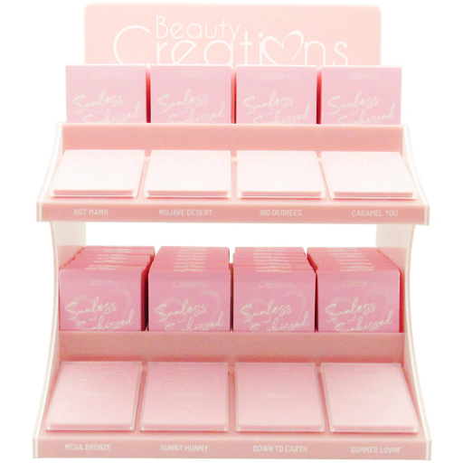 SUNLESS + SUNKISSED BRONZER ACRYLIC DISPLAY (8SHADES+6PCS/COLOR+FREE TESTER)