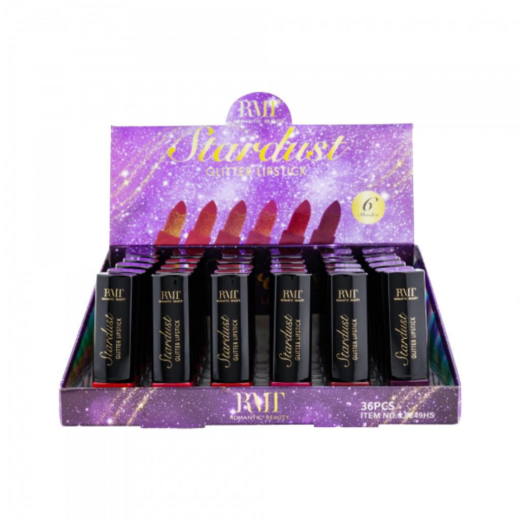 STARDUST GLITTER LIPSTICK (Purple Box) 36pcs