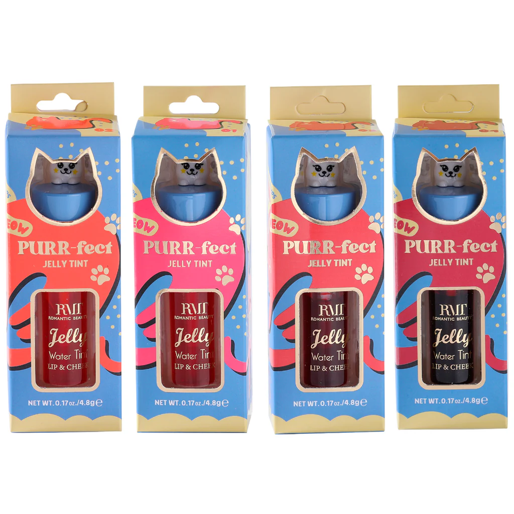 PURRFECT JELLY LIP AND CHEEK TINT GIFT BOX #1-4 (24pcs)