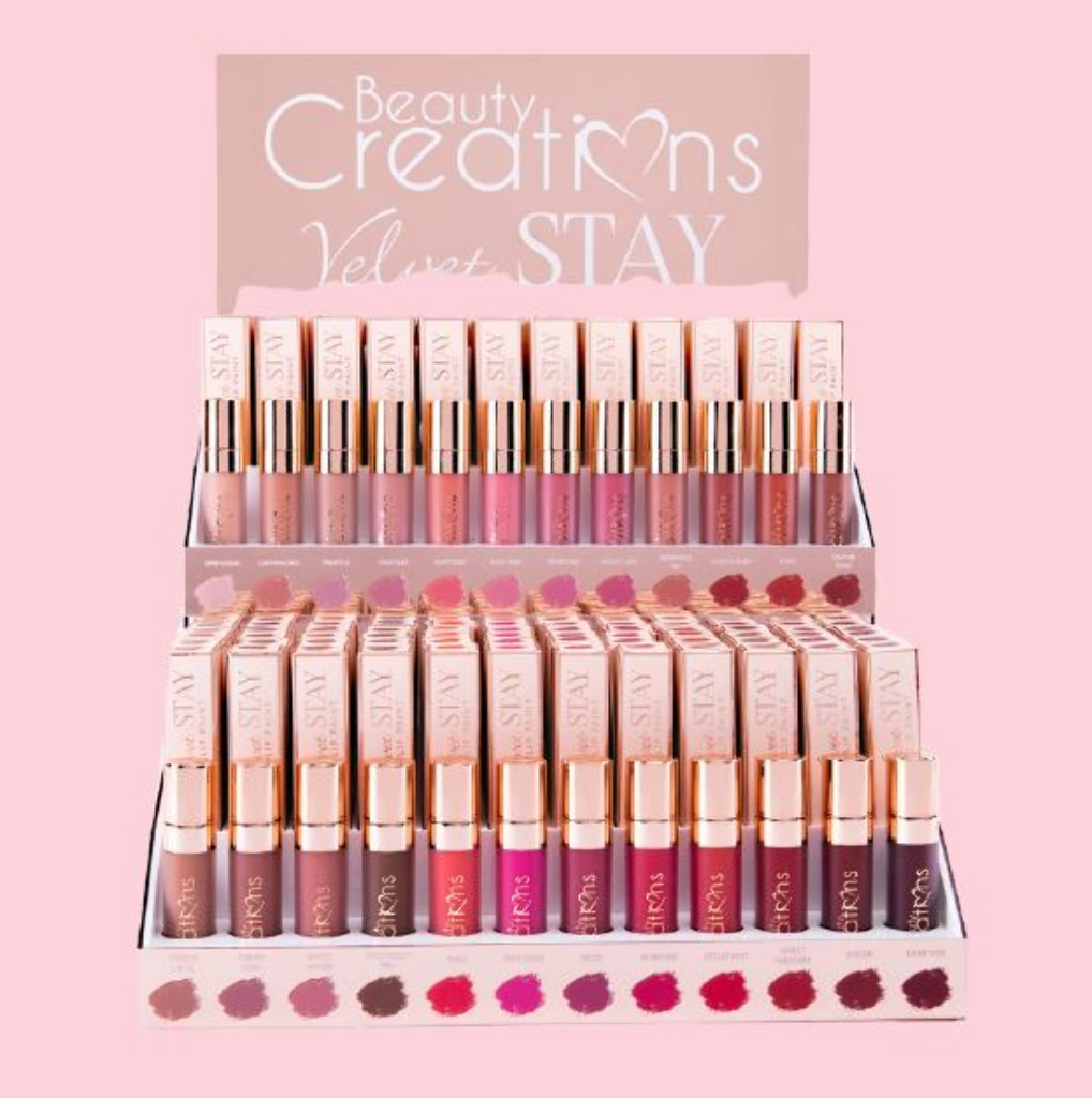 VELVET STAY DISPLAY (24 SHADES, 12PC/SHADE, 288PCS + FREE TESTER) w/ ACRYLIC DISPLAY