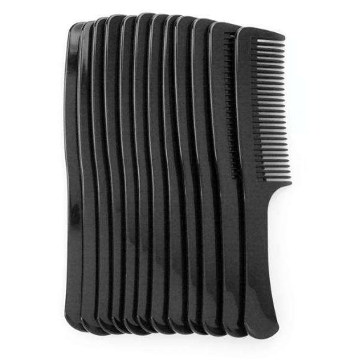 CURVED TEETH BRUSH COMB 9" BULK BLACK