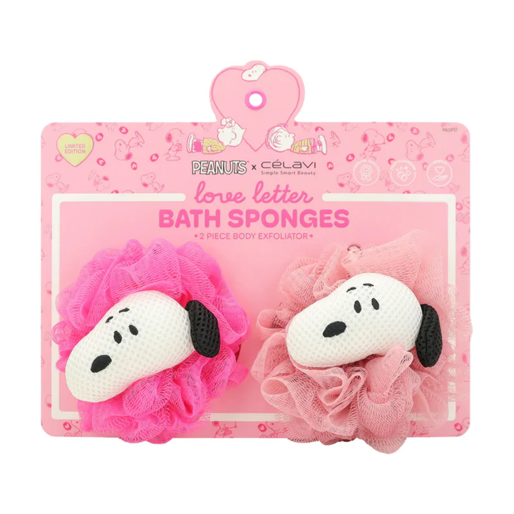 PEANUTS 2PC BATH SPONGE