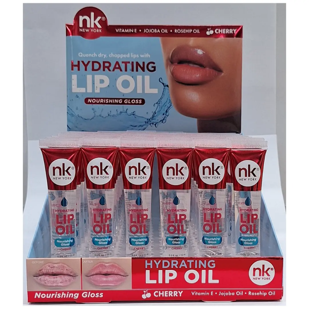 NK HYDRATING LIP OIL CHERRY (VITAMIN E, JOJOBA OIL, ROSEHIP OIL)