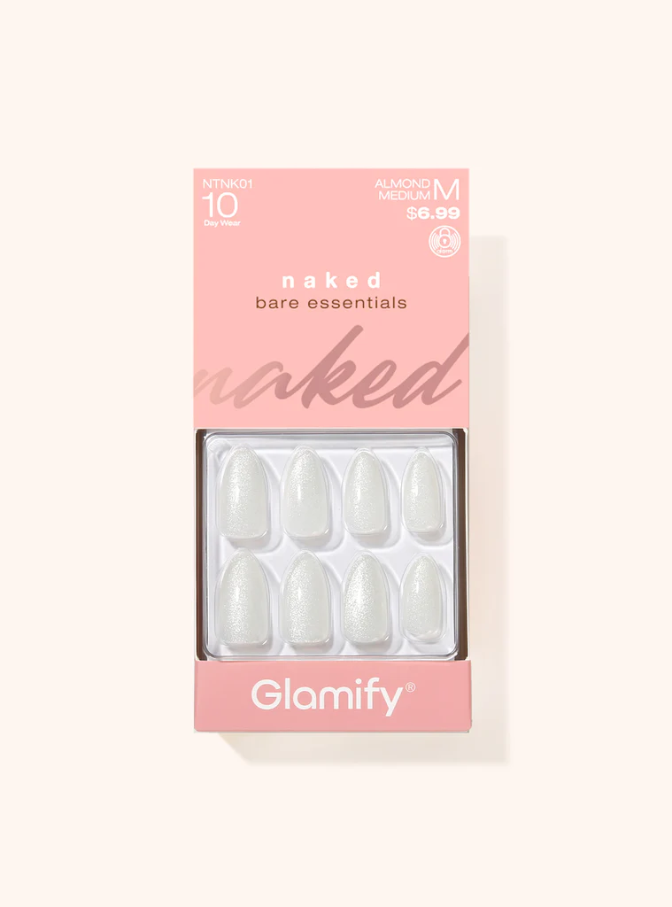 Nail Tip: NAKED (BARE)- ALMOND MEDIUM