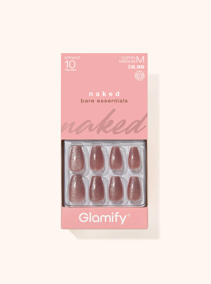 Nail Tip: NAKED (BARE)-COFFIN MEDIUM