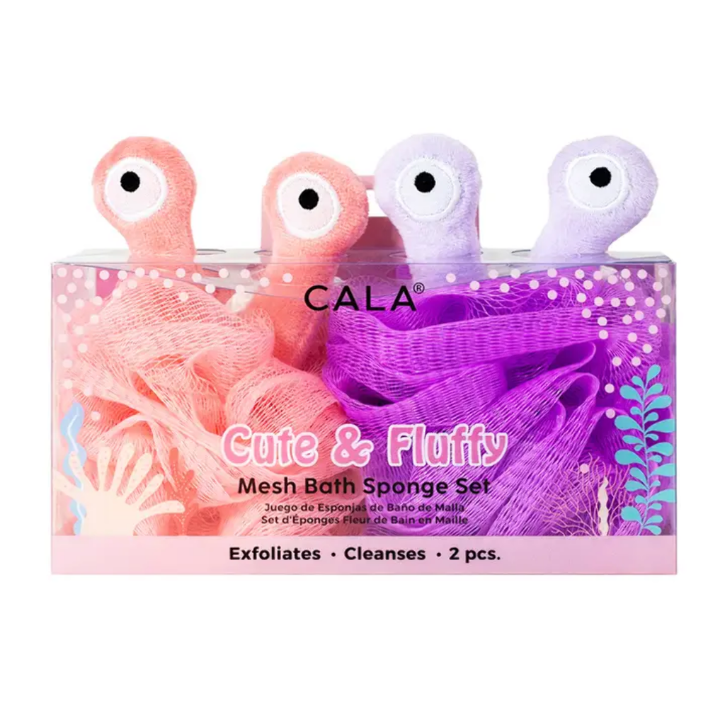 ALIEN MESH BATH SPONGE SET - CUTE & FLUFFY