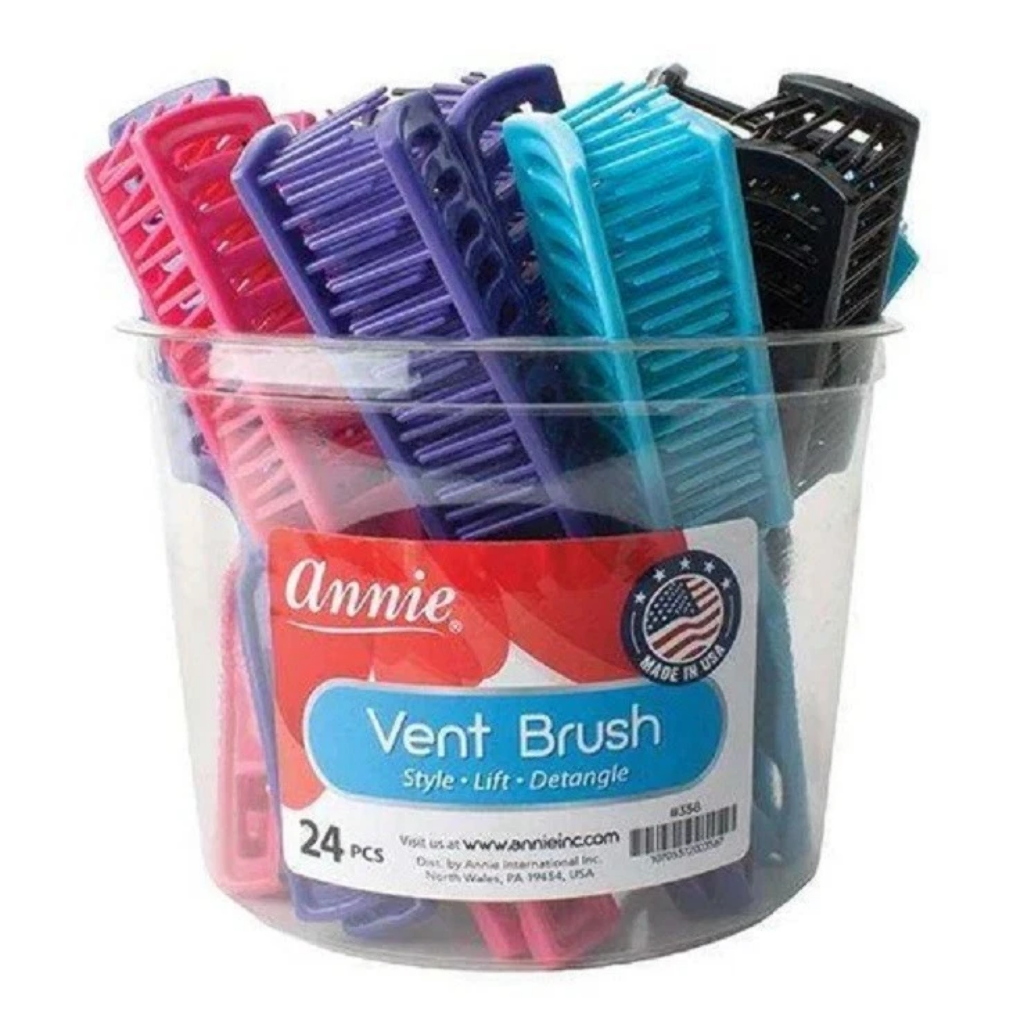 ANNIE FLEXIBLE VENT BRUSH 7 ROW 3 ASST COLOR