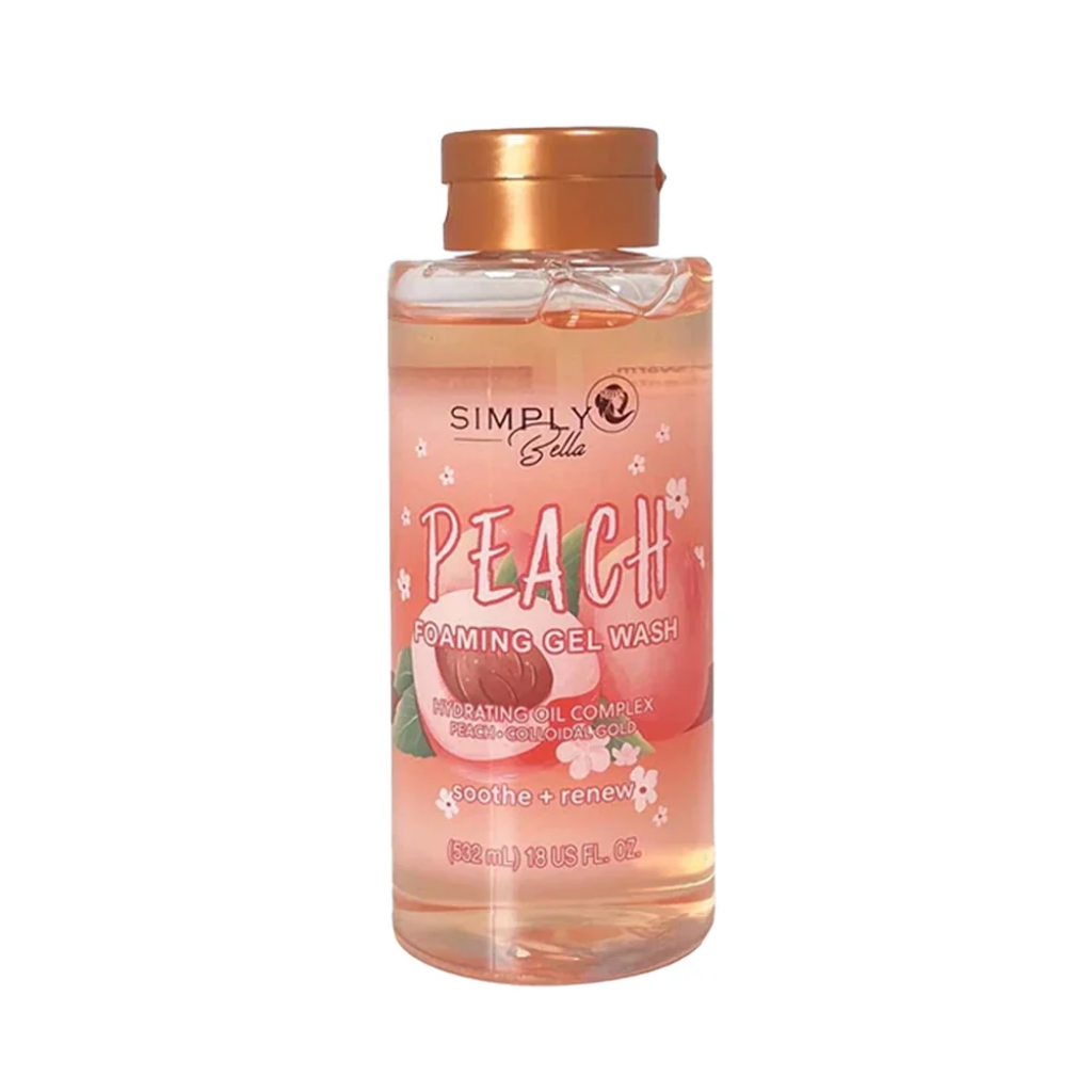 SIMPLY BELLA PEACH FOAMING GEL WASH 18OZ