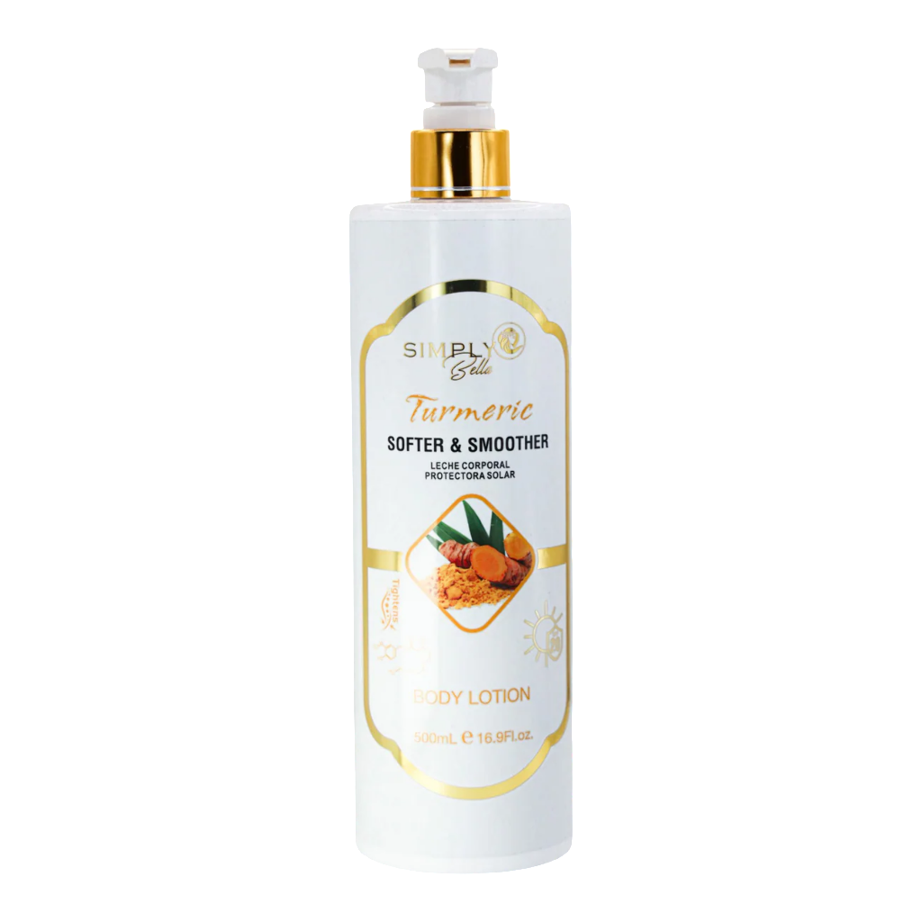 SIMPLY BELLA TURMERIC SOFTER & SMOOTHER BODY LOTION 500ML