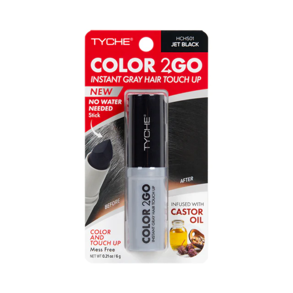 TYCHE COLOR2GO INSTANT GRAY HAIR TOUCH UP CRAYON - JET BLACK