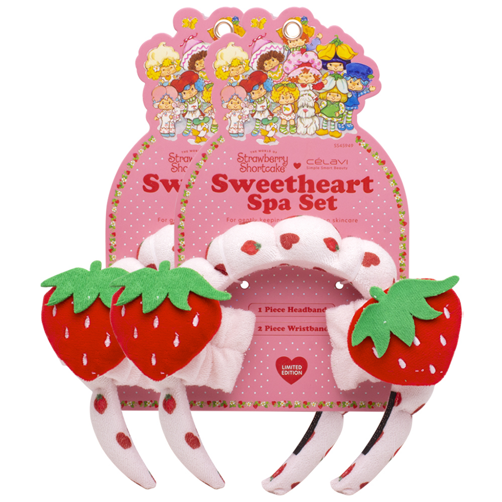 STRAWBERRY SHORTCAKE 1PC HEADBAND 2PC WRISTBAND