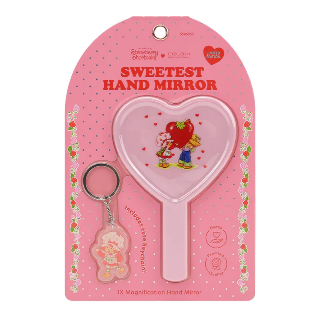 STRAWBERRY SHORTCAKE HAND MIRROR AND KEYCHAIN