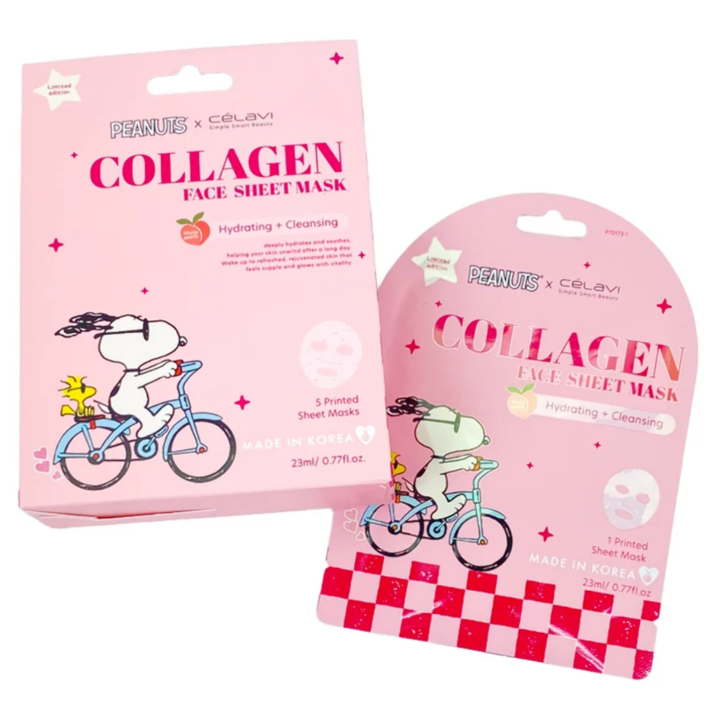 PEANUTS COLLAGEN FACE SHEET MASK 5PK