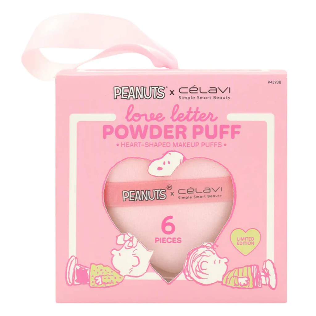 PEANUTS LOVE LETTER POWDER PUFF 6CT