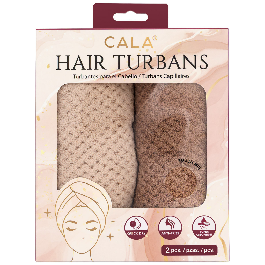 HAIR TURBANS 2PC NUDE SHADE