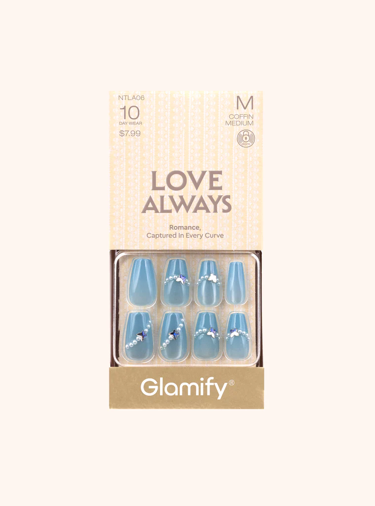 Nail Tip: LOVE, ALWAYS COFFIN MEDIUM