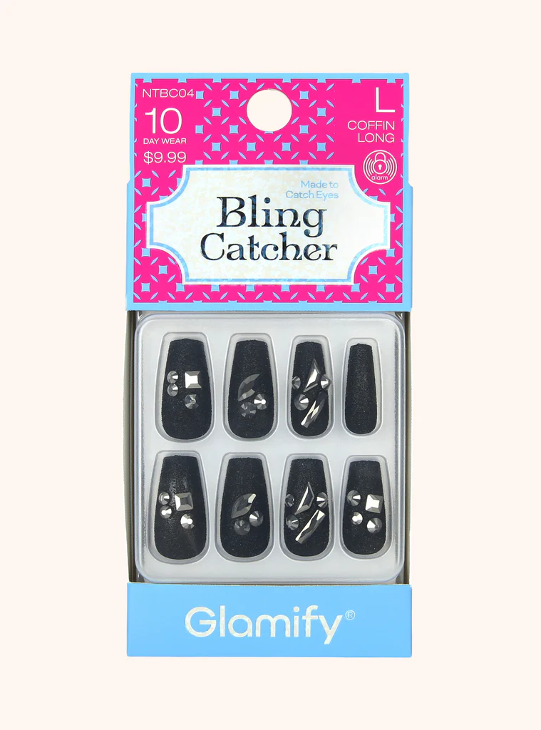 Nail Tip: BLING CATCHER COFFIN LONG