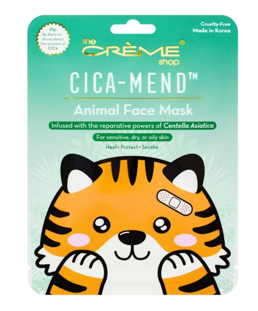 THE CREME SHOP CICA-MEND ANIMAL FACE MASK 3CT