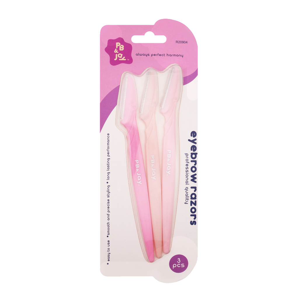 PB&JAY - EYEBROW RAZORS 3PK PINK