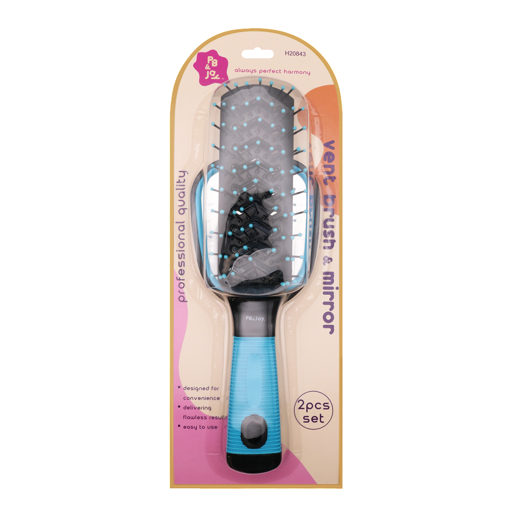 PB&JAY - VENT BRUSH & MIRROR - BLUE