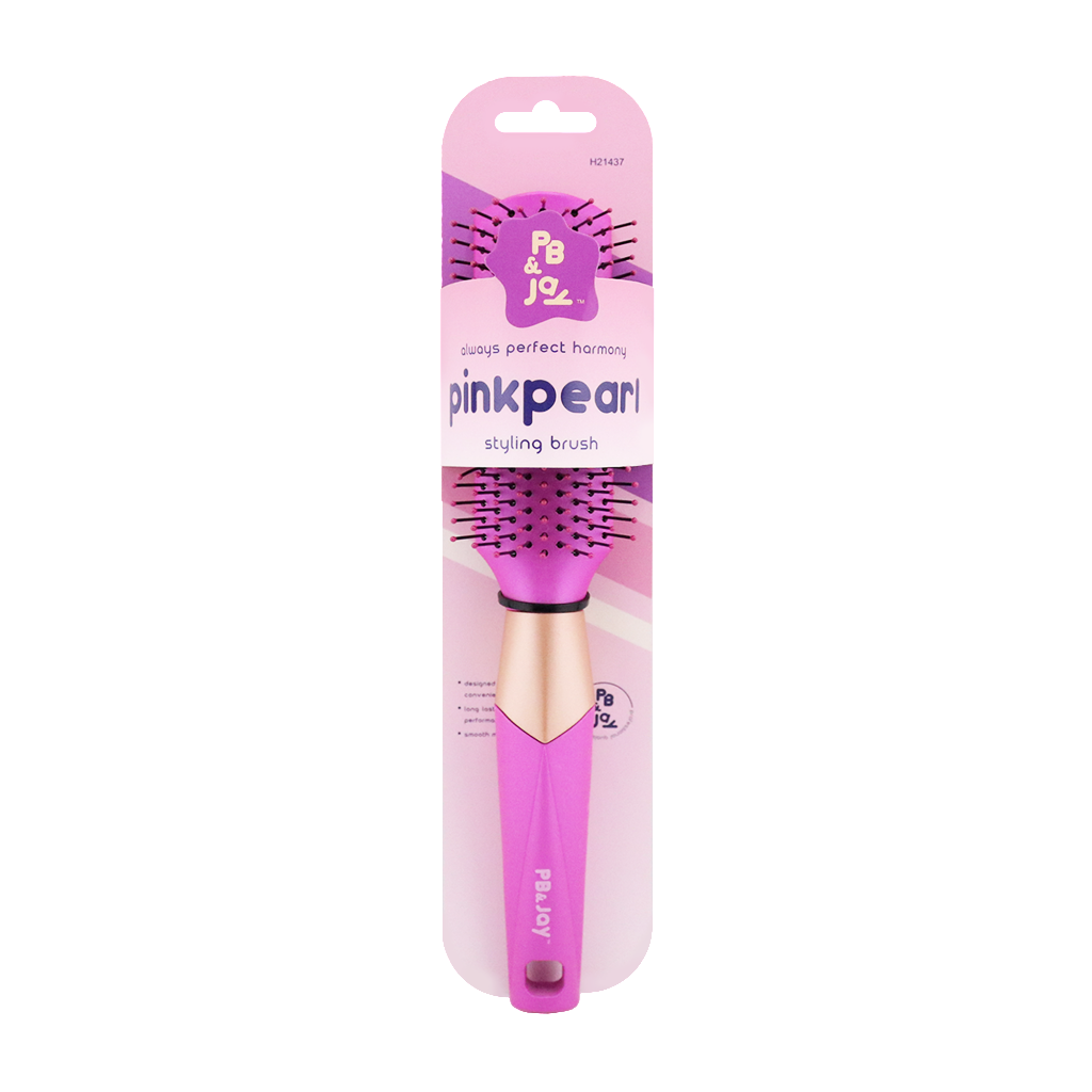 PB&JAY - PINK PEARL/EMERALD STYLING BRUSH - PINK/BLUE