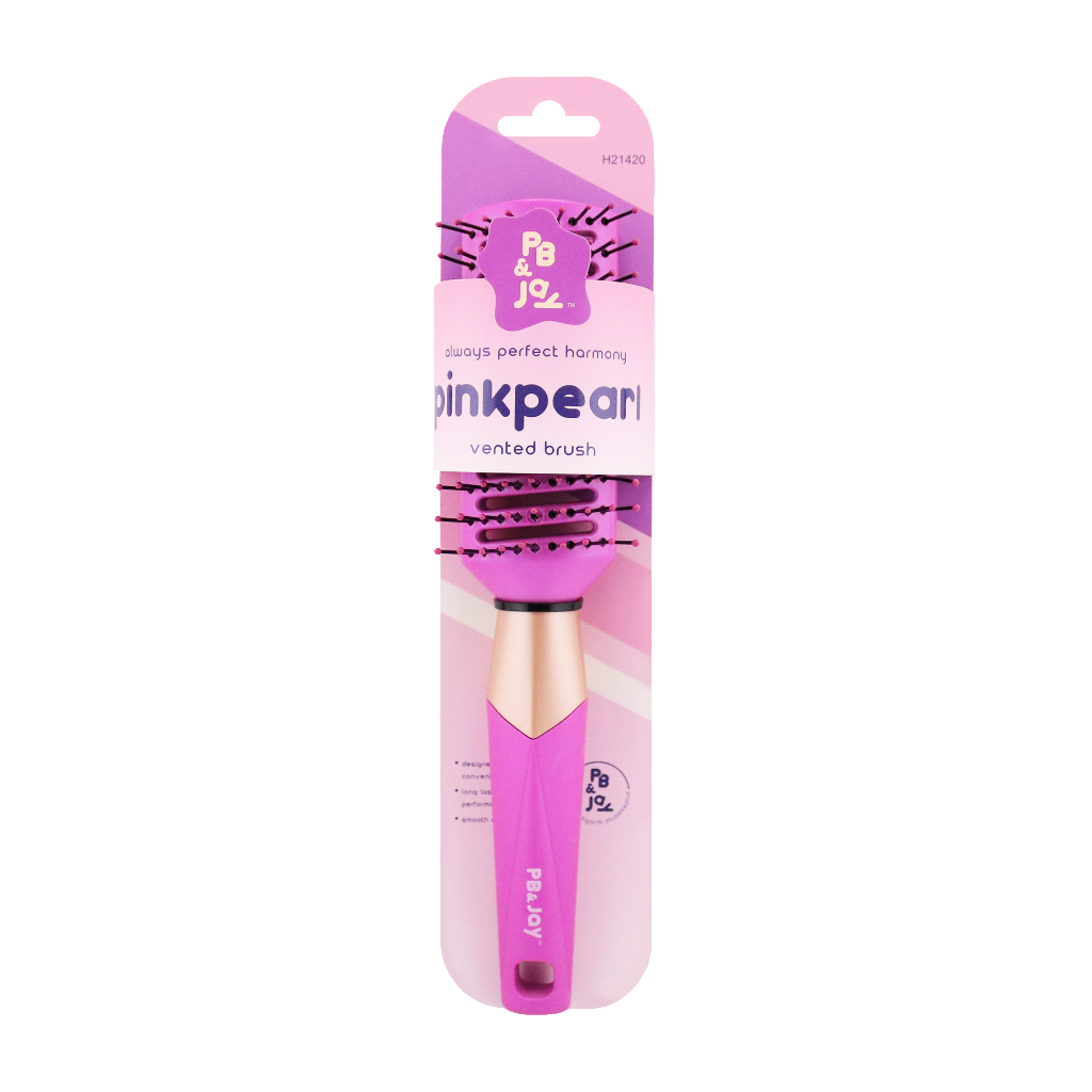 PB&JAY - PINK PEARL/EMERALD VENTED BRUSH - PINK/BLUE