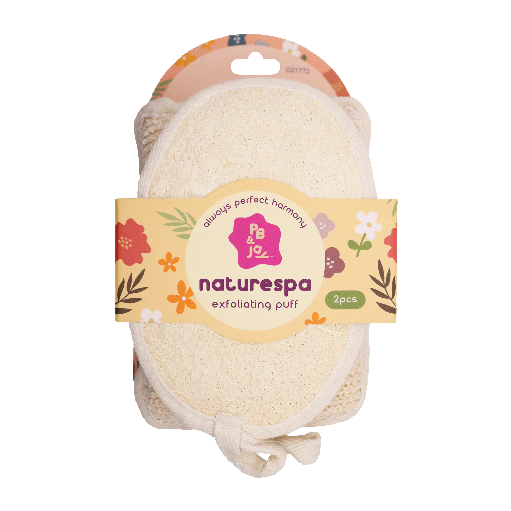 PB&JAY - NATURESPA EXFOLIATING PUFF 2PK
