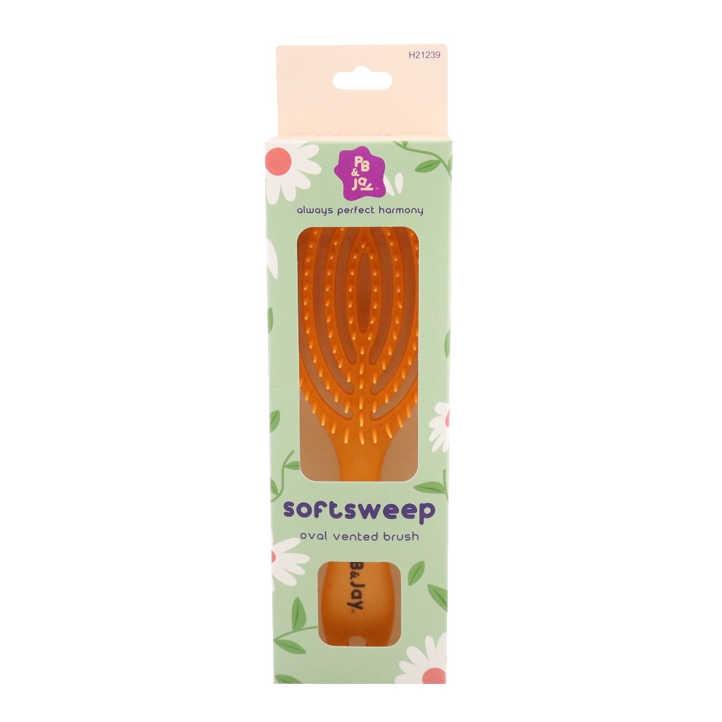 PB&JAY - SOFTSWEEP OVAL VENTED BRUSH - ORANGE