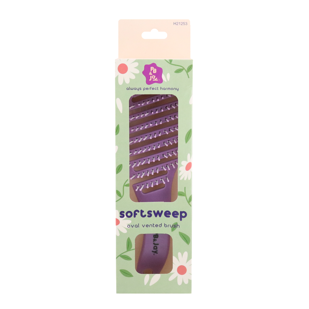 PB&JAY - SOFTSWEEP OVAL VENTED BRUSH - PURPLE