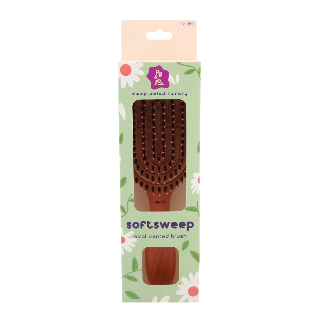 PB&JAY - SOFTSWEEP OVAL VENTED BRUSH - PASTEL PINK