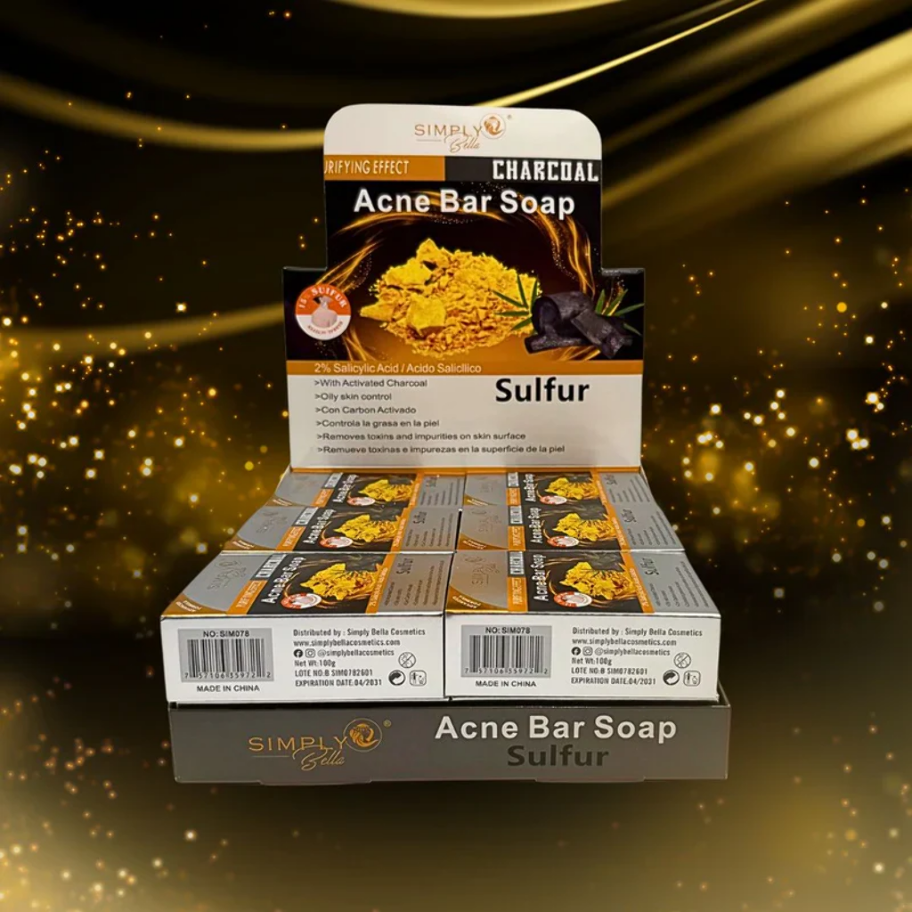 SIMPLY BELLA - CHARCOAL/SULFUR ACNE BAR SOAP